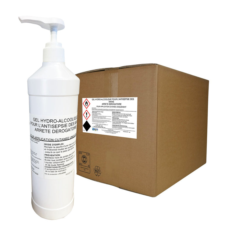Gel hydroalcoolique 15x1l + pompe doseuse