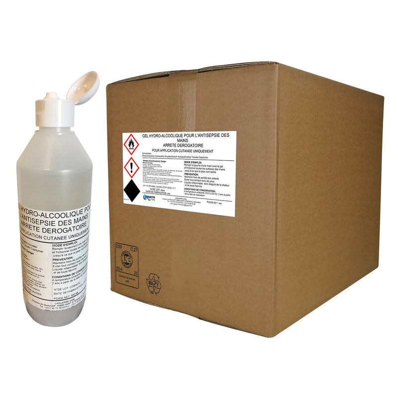 Gel hydroalcoolique 20x500ml + bouchon à clapet
